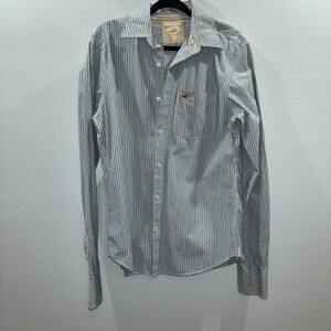 Vintage Y2K Hollister Button Down 100% Cotton Size Large